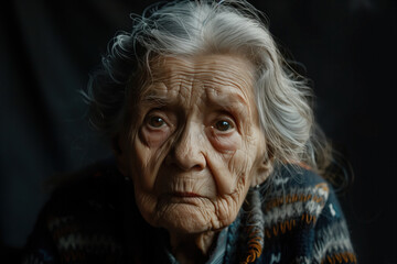 Portrait of an old Woman, Generative AI - obrazy, fototapety, plakaty