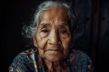 Portrait of an old Woman, Generative AI - obrazy, fototapety, plakaty