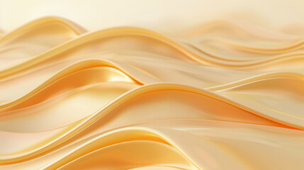 Elegant, smooth golden waves design on a soft, creamy backdrop for luxury branding
