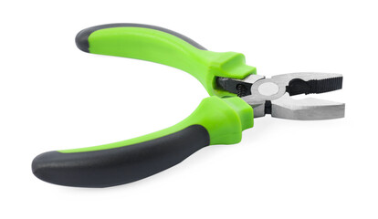 Obraz premium One combination pliers isolated on white. Construction tool