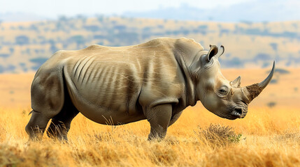 Obraz premium Wild Rhino in Africa