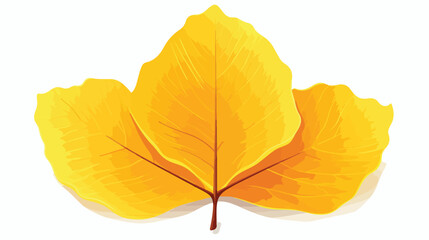 Naklejka na ściany i meble Autumn yellow leaf aspen. Vector leafs EPS10. Sprin