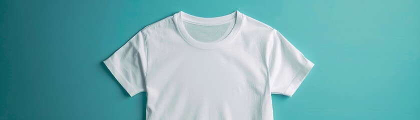 Minimalist white t-shirt on a clean background, ready for your design mockup to bring it to life