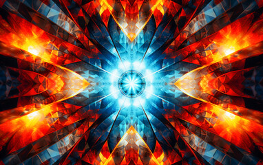 colorful vivid abstract kaleidoscope pattern