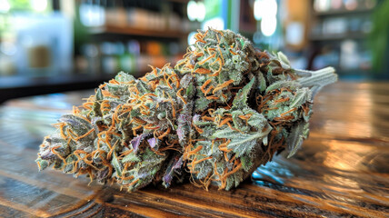 Close up of   marijuana strain.  Medical cannabis bud