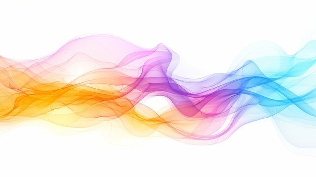 Colorful smoke wave background. Generative AI.