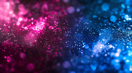 Vibrant pink and blue abstract bokeh background
