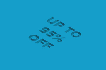 95% Discount on Super promotion. Super sale business banner on blue background. Vector illustration Eps Cs6.