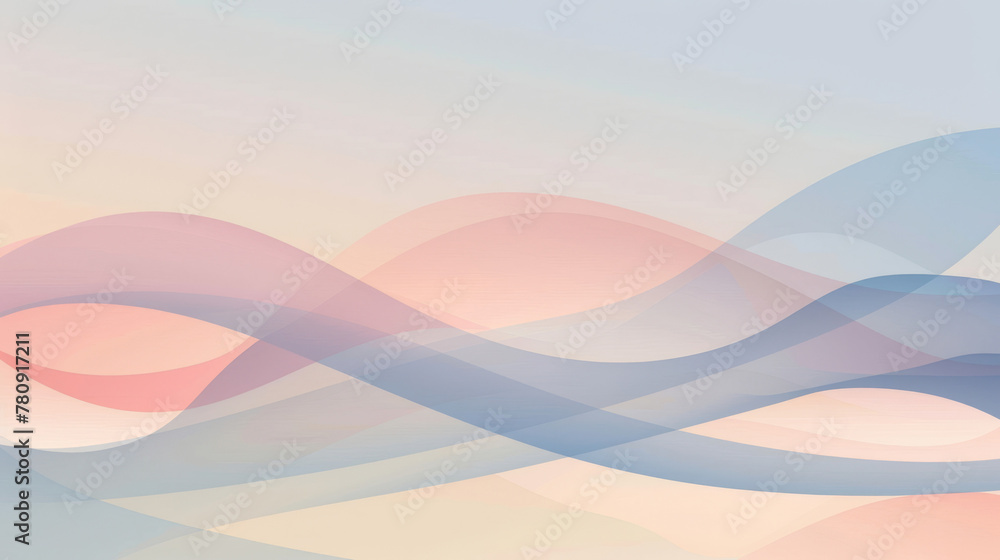 Poster elegant wavy design with a smooth gradient in soft pastel colors suitable for stylish backgrounds