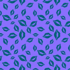 Summer print seamless lips pattern for wrapping paper and fabrics and pride textiles and party accessories