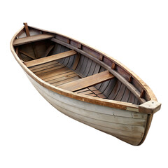 3d boat isolated on transparent background