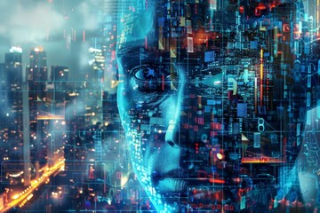 Advanced Artificial Intelligence Cyborg Concept