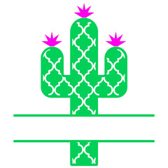 Stylish , fashionable and awesome Cactus Love art and illustrator design .Cactus desert silhouettes set