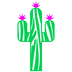 Stylish , fashionable and awesome Cactus Love art and illustrator design .Cactus desert silhouettes set