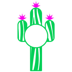 Stylish , fashionable and awesome Cactus Love art and illustrator design .Cactus desert silhouettes set