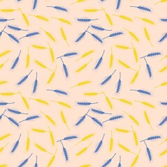 Ukraine wheats seamless pattern for wrapping paper and fabrics and linens and fashion textiles and summer print