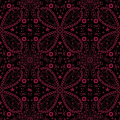 Sewing handmade hobbies equipment seamless buttons and scissors and pins pattern for fabrics and wrapping paper