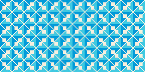 Fototapeta premium Repeating Arrow Design Pattern, blue seamless pattern for wall design, background and ornament