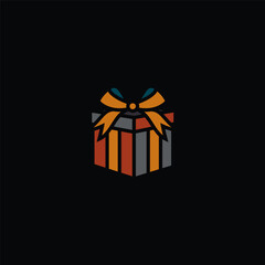 Original vector illustration. The icon of a gift box with a bow.