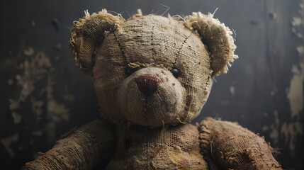 A well-loved teddy bear