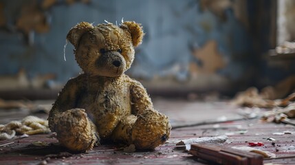 A well-loved teddy bear