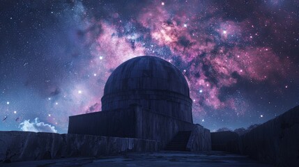 Majestic Dome of the Cosmos A Starry Night at the Planetarium - obrazy, fototapety, plakaty
