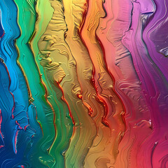 Holographic rainbow liquid metallic color texture, iridescent vibrant colors, intricate details, highly detailed, digital art