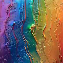 Holographic rainbow liquid metallic color texture, iridescent vibrant colors, intricate details, highly detailed, digital art - 780926444