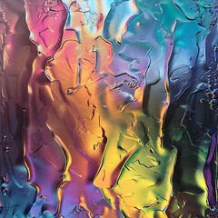 Holographic rainbow liquid metallic color texture, iridescent vibrant colors, intricate details, highly detailed, digital art - 780926449