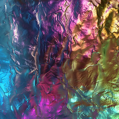 Holographic rainbow liquid metallic color texture, iridescent vibrant colors, intricate details, highly detailed, digital art - 780926452