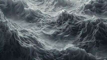 Abstract monochrome topography of mountain-like textured surface