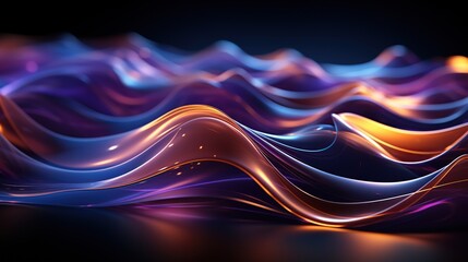 abstract wavy background with glowing particles in it