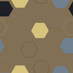 Seamless background pattern with abstract multicolored geometric shapes. Repeating Pattern Tile Swatch Included.