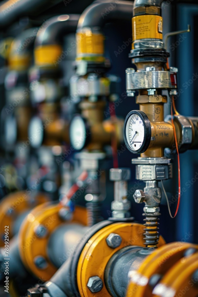 Poster A network of interconnected pipes. Suitable for industrial concepts