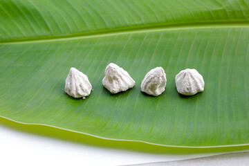 White clay filler, Soft-prepared chalk.  Thai tradition, Songkran Festival