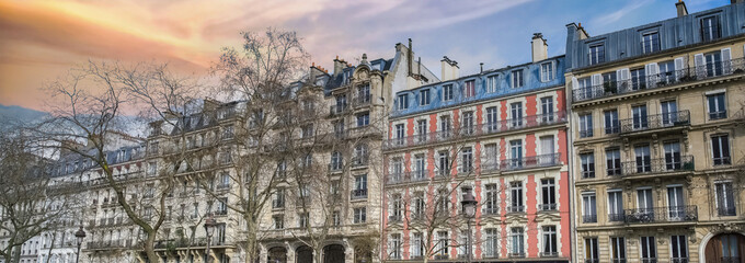 Paris, beautiful buildings in the 11e arrondissement - 780930070