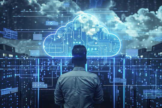 Technicians troubleshoot cloud servers remotely, ensuring seamless operations and data security for businesses relying on cloud computing solutions.