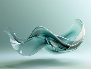3D image of fluid abstract 3D floating object zro gravity