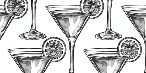 Different types of drinks in assorted glasses. Suitable for beverage concepts