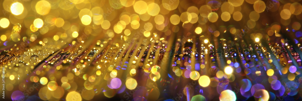 Poster a close-up view of numerous bright lights clustered together, creating a vibrant and illuminating di