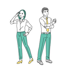 様々な職種のビジネスパーソンの全身イラストセット