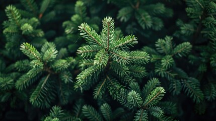 Detailed view of a pine tree, suitable for nature-themed projects