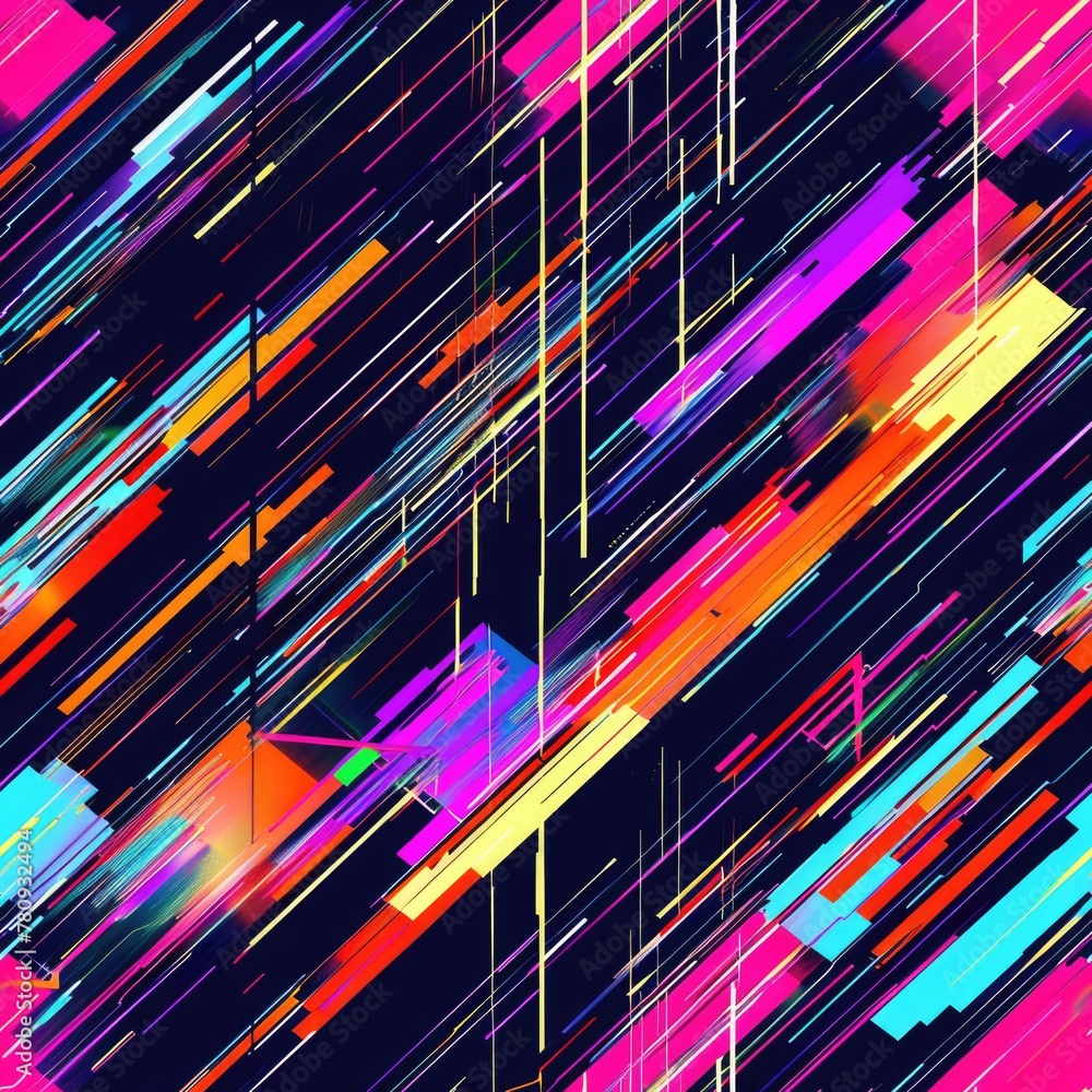 Poster Vibrant abstract background with geometric shapes. Suitable for graphic design projects