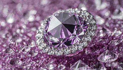 Vibrant Diamond: Abstract Background of Nature's Gemstone Splendor