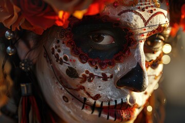 Close-up shot of a person in costume. Perfect for Halloween events