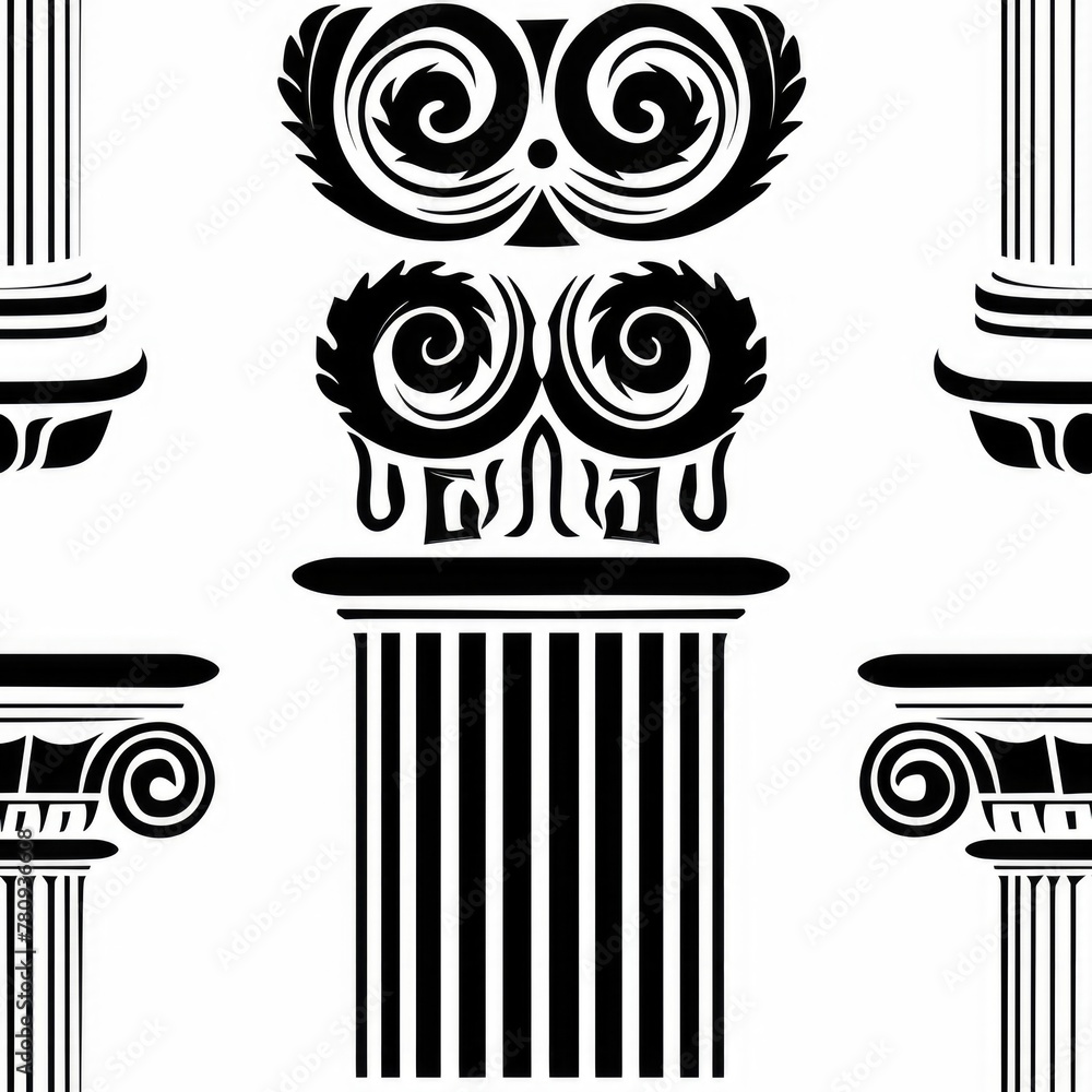 Poster Image featuring a variety of columns, suitable for architectural projects
