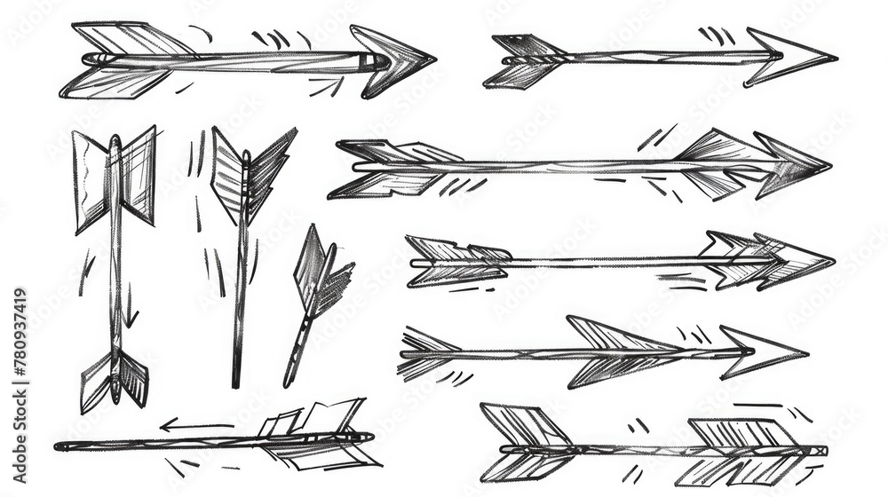 Aufkleber collection of different arrow designs. suitable for graphic design projects