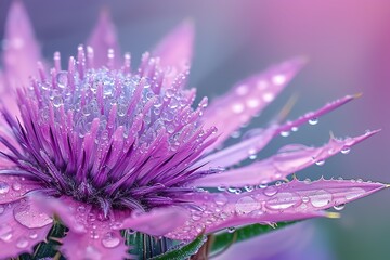 Close up of a purple flower