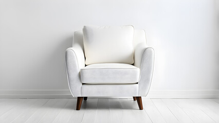 comfortable armchair on white background interior element