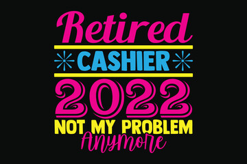 Stylish , fashionable and awesome cashier typography art and illustrator, Print ready vector  handwritten phrase cashier T shirt hand lettered calligraphic design. cashier Vector illustration bundle.